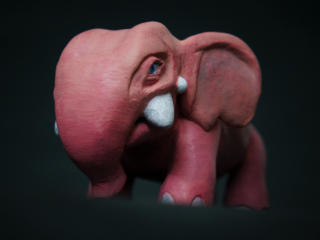 Namow – Figurine du Pachyderme rose au format pinte