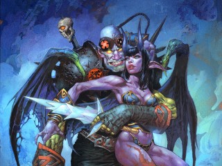 10 illustrations du JCC + fond d'écran Arthas