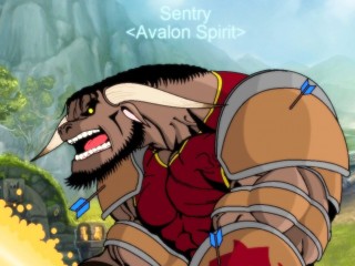 Fan arts : Un tauren et un paladin humain de Sentry