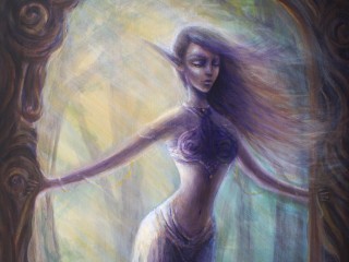 Toile d'une Elfe de la Nuit, par Antera