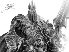 Un superbe crayonné d'Arthas en Roi-Liche par KorD12